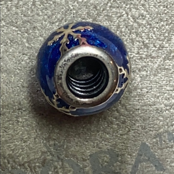 PANDORA SS Wintry Delight Midnight Blue Charm, EUC - Picture 7 of 7